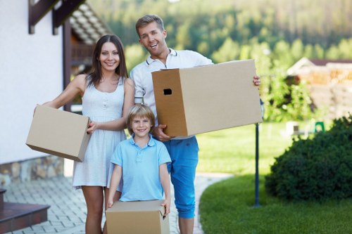 Van service carrying furniture and packed goods for a customer booking