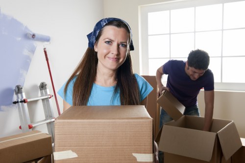 Packing boxes and furniture for a move near Finsbury Park