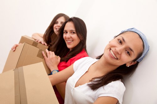 Loading household furniture into a removal van near Finsbury Park