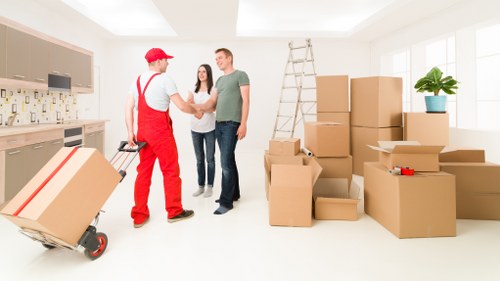 Loading a van for a local move near Finsbury Park