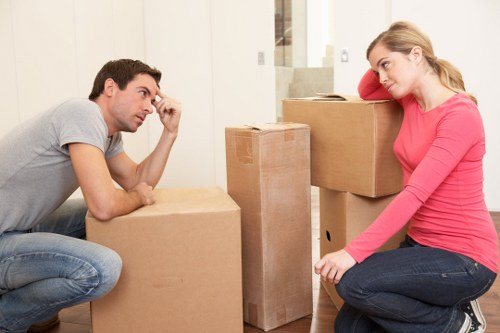 Residential move with boxes and furniture in Finsbury Park