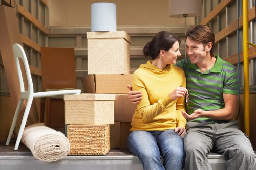 Packing and transporting office equipment during a local relocation